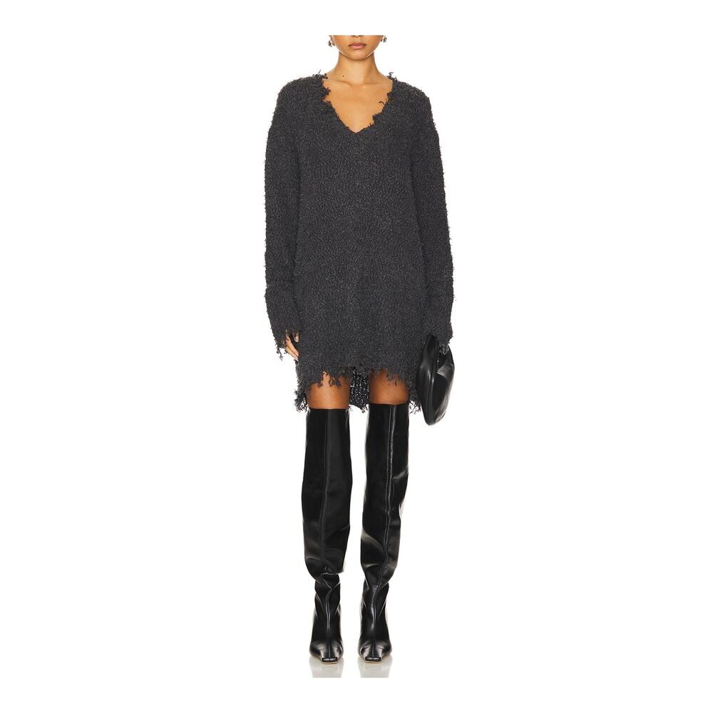 H:Ours 'Helene' Grey Oversized V Neck Size L